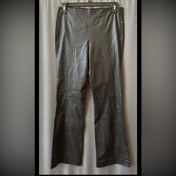 Rag & Bone Genuine Stretchy Leather Bootcut Pants, Sz USA 12, new - Picture 4 of 9